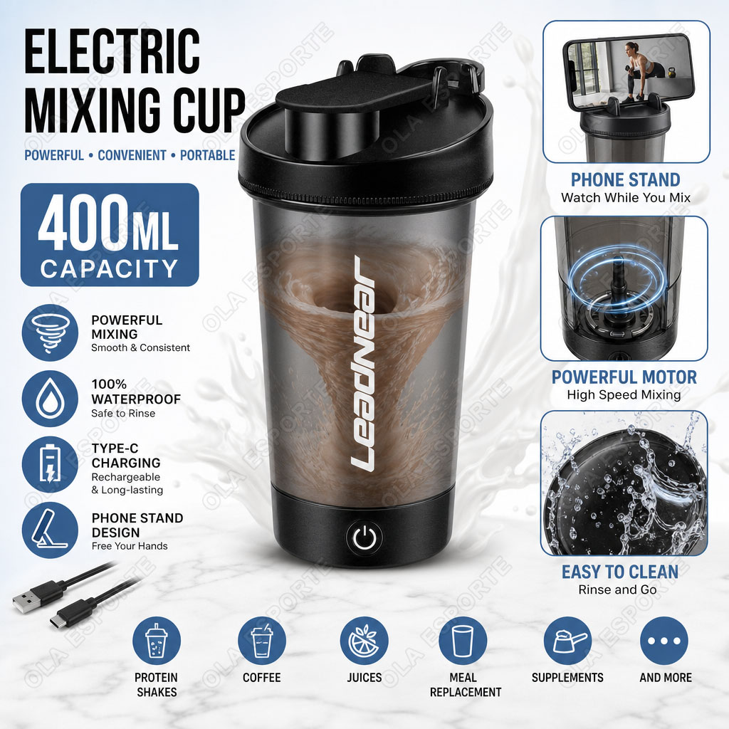 Nutrition And Fitness - Bicchiere Mixer Elettrico con Supporto per